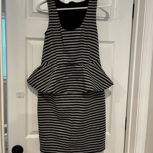 Ann Taylor Peplum dress , size 2, Black&grey